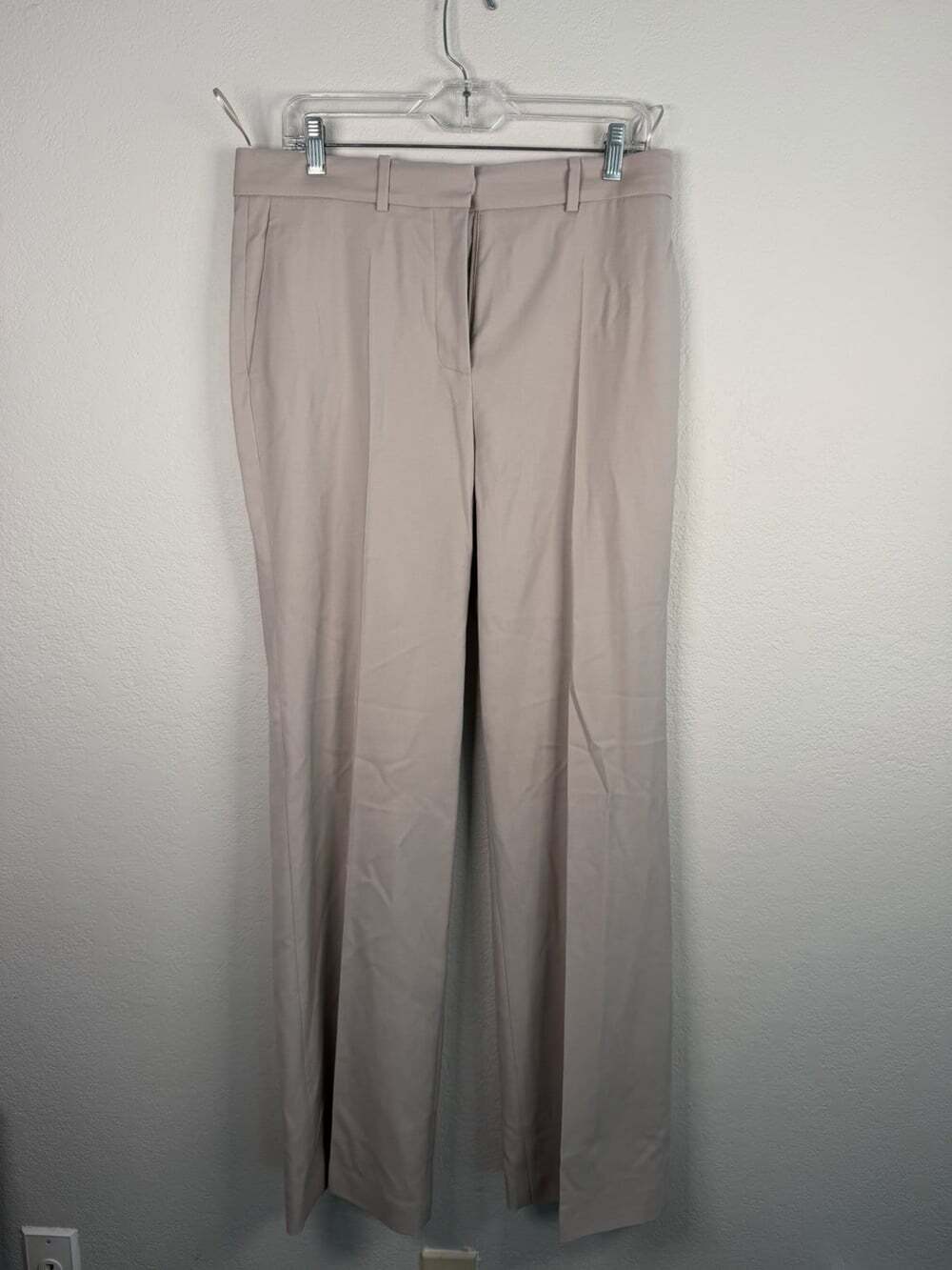 JOSEPH Beige Morissey Tailored Trouser Pants Women’s Size 42 Wool Blend Luxury